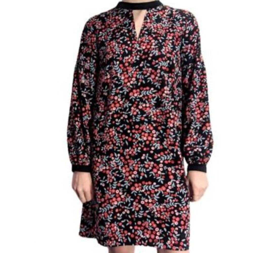 Loft- Women's multicolor dress- size medium- long sleeve- knee length
